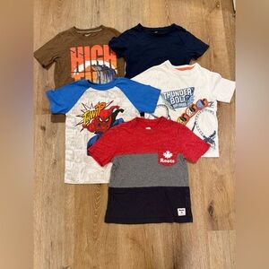Roots Kids Colorblock Tee Plus Other T-Shirts Kids Top Boys Shirts 5T & 6T Lot